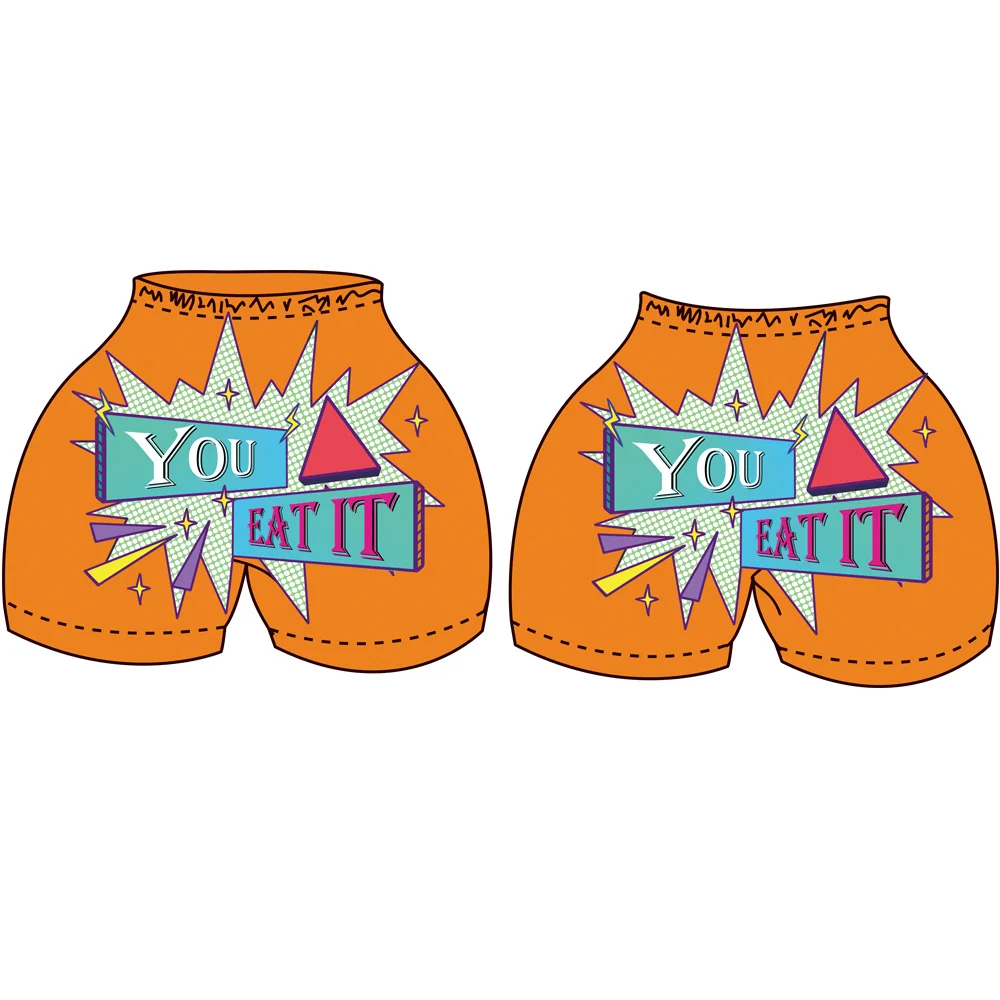 

New Summer Biker Yoga Shorts Plus Size Women Snack Candy Cartoon Shorts Custom Booti Shorts