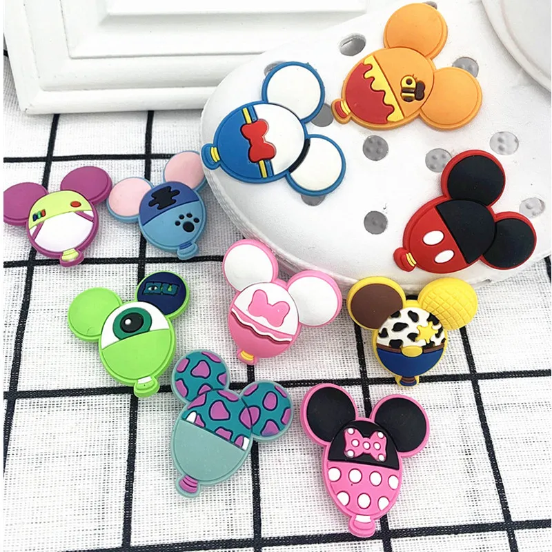 

BHC-15 Custom OEM Cartoon Patterns mickey mouse croc charms duck crocs charm bracelet gibbets