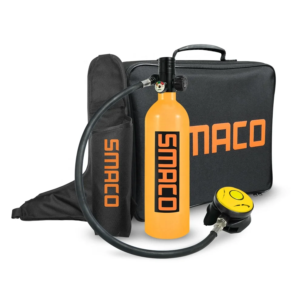 

SMACO 1L S400+ A set oxygen tank up to 20 minutes dive mini scuba system diving equipment set
