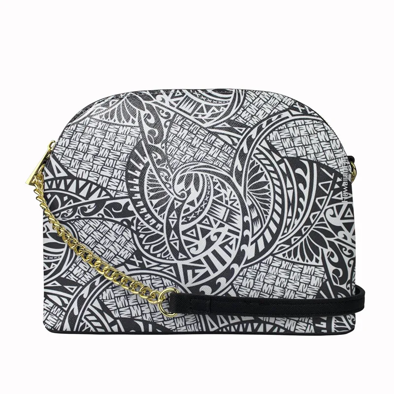 

Slant Shoulder Bags Women Handbags Ladies Shoulder Polynesian Traditional Tribal Print Over The Shoulder Bag Shell Bags, Customized color