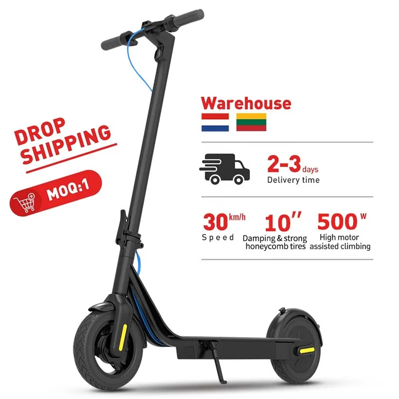 

European Warehouse Delivery Powerful Moto E Scooter City Commutecity Electric Scooter Citycoco Scooter Electrico, Black