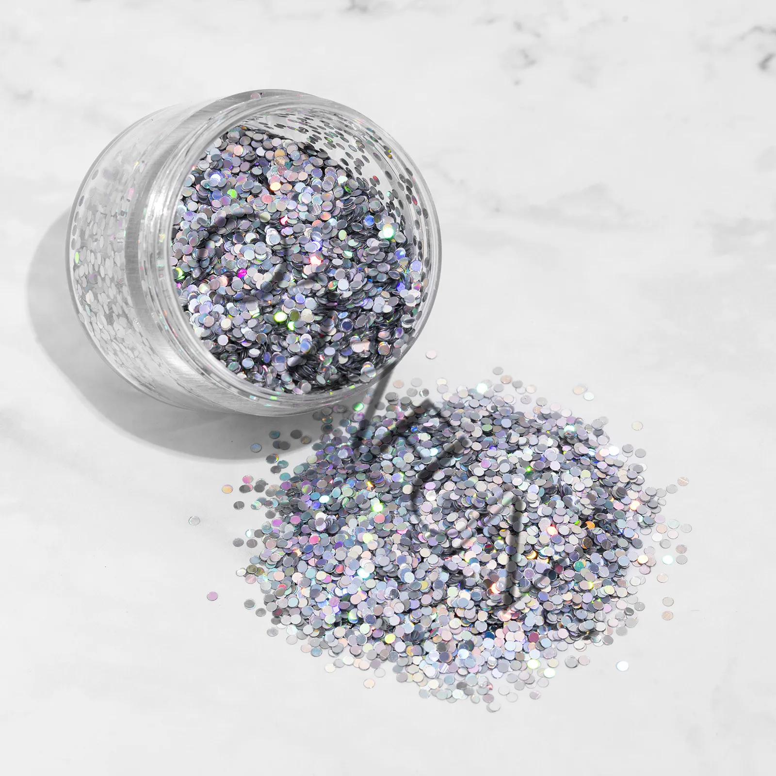 

wholesale bulk holographic silver glitter powder glitter polyester PET craft chunky hologram glitter sequin for Christmas
