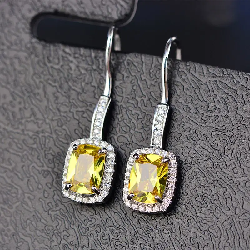 

Earring Rectangle Occasion Hoop Card Off Earing From India Eggplant Cocktail Cz Dangle Earrings