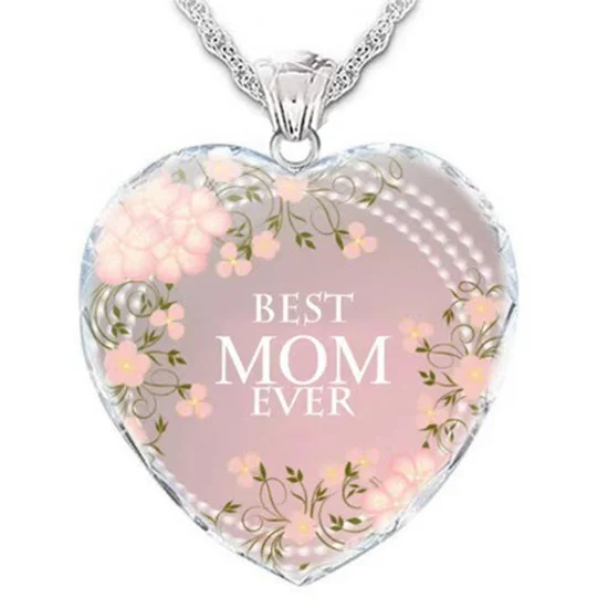 

Fashion mother's day gift crystal message ladies pendant mother necklace