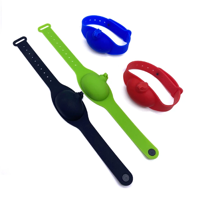
Wholesale Factory Price Wearable Portable Adjustable hand bracelet hand sanitizer dispensing silicone for bracelets children 