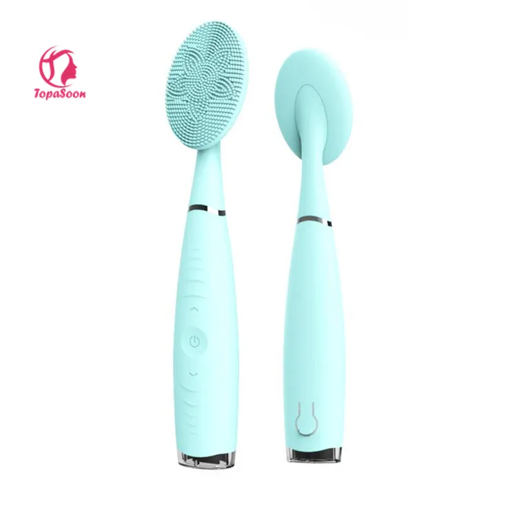 

New Skin Care Face Wash Multipurpose Silicon Face Cleansing Vibration Mssage Soft Handheld Silicone Facial Cleansing Brush