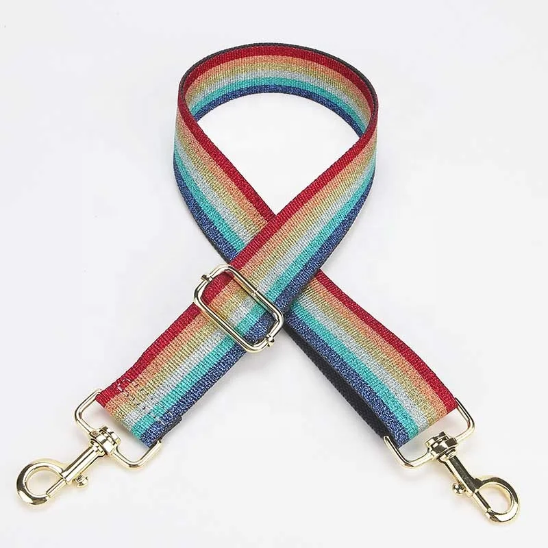 

ZONESIN 3.8cm Rainbow Colour Polyester Stripe Canvas Shoulder Bag Strap, 21 colors