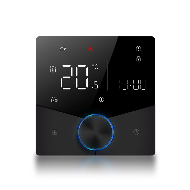 

Smart WiFi Knob Design Thermostat for Electric Floor Heating Water/Gas Boiler LCD Display Temperature Remote Controller