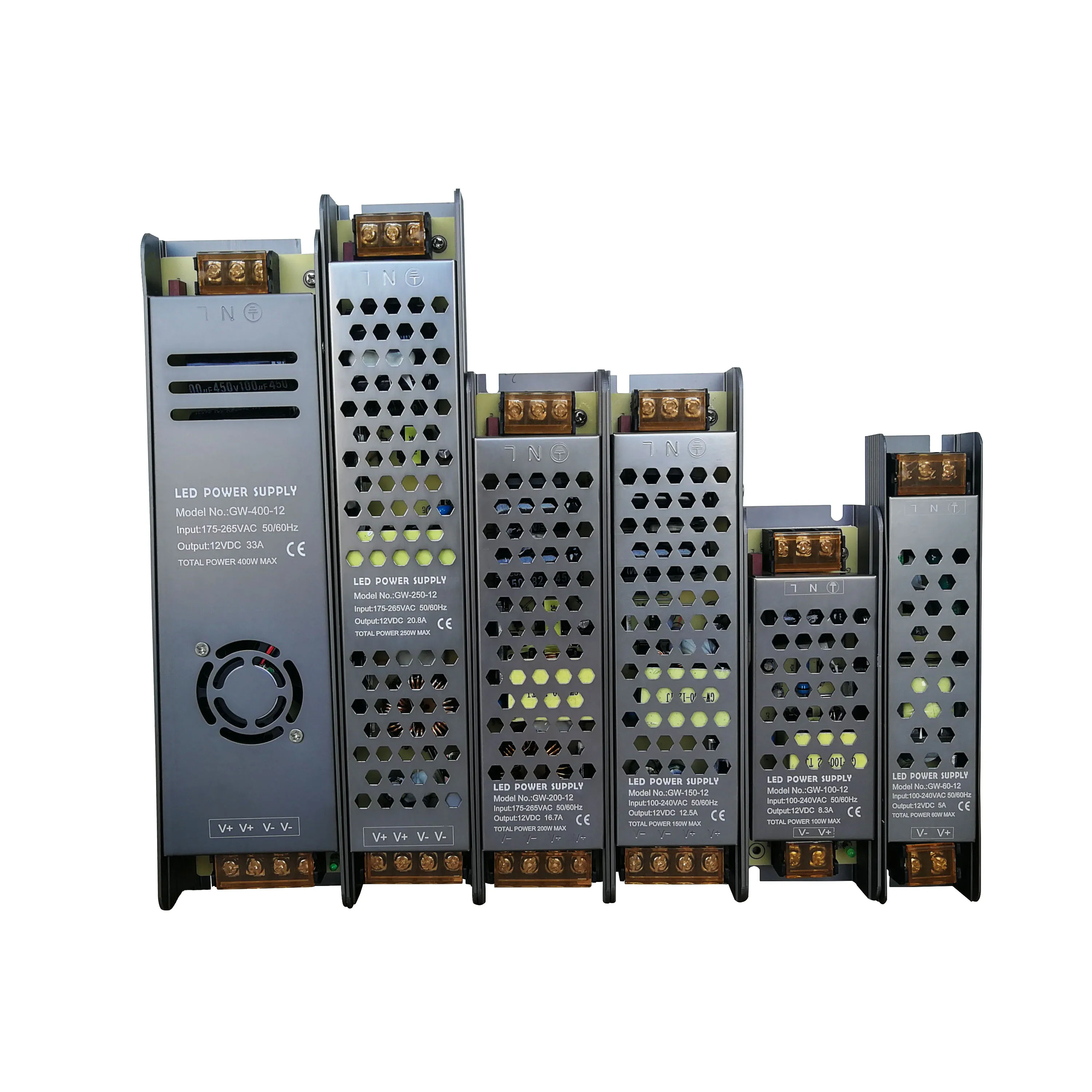 超薄12v 20a 250w电源专门用于led广告设备