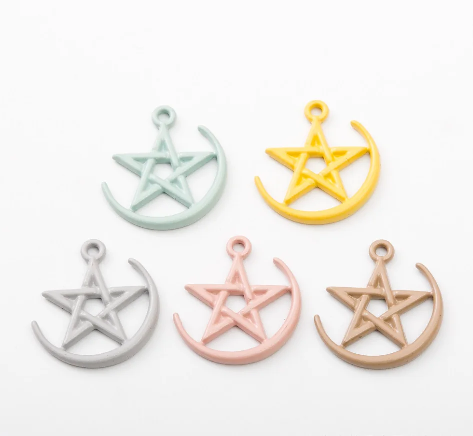 

China Cheap Fashion Alloy Star Pentagram Pendants Charms Star Charm Pendant, Many colors available
