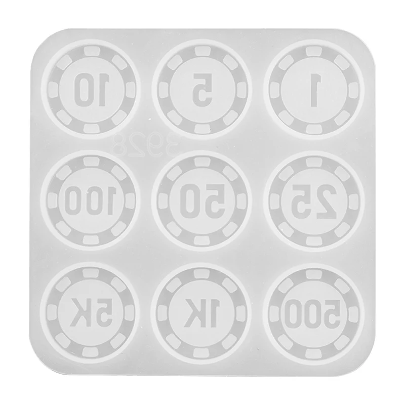 

DM127 Bitcoin Silicone Molds For Epoxy Resin Poker Chip Jetton Stampi Resina Moulds For Recreation Game