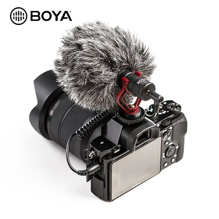 

By Mm1 camera DSLR camcorder smartphone condenser video live broadcast recording microphone, Black