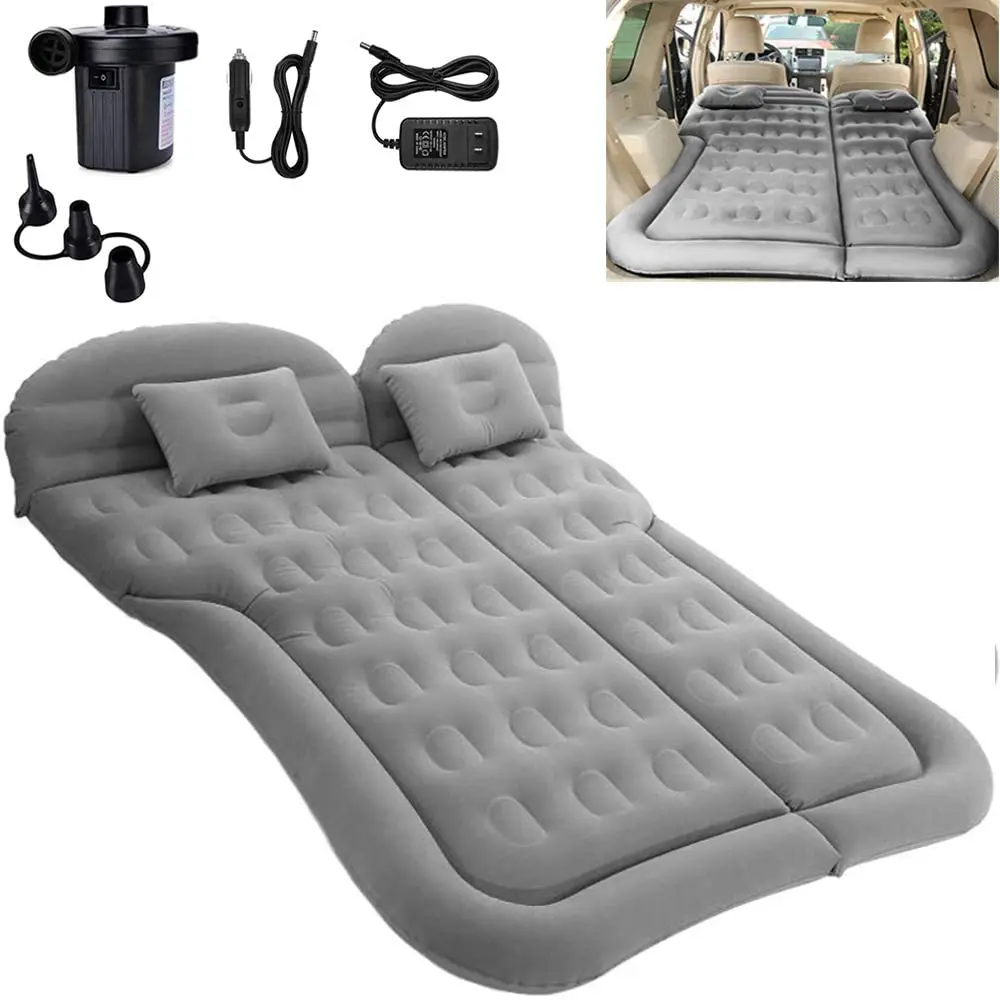 

Portable Sleeping Pad SUV Air Mattress Camping Bed Inflatable Car Air Bed for Travel Camping, Back, pink, grey