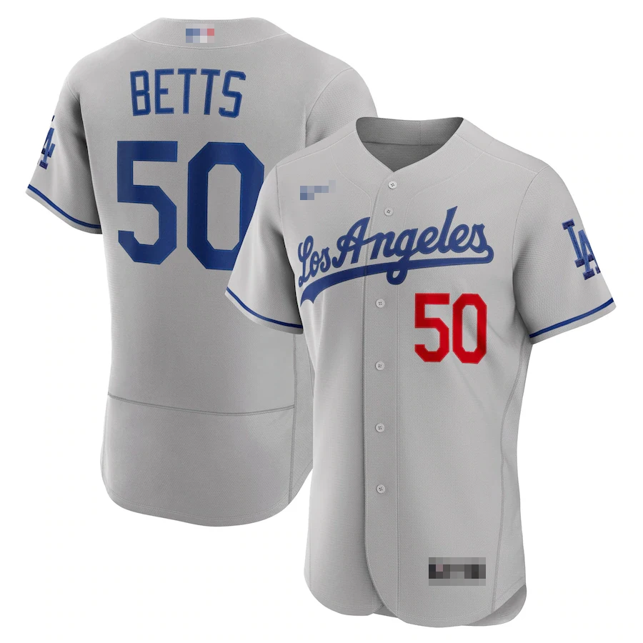 

Men's Los Angeles Mookie Betts Gray Away Authentic Player Jersey baseball jerseys original 1:1 cheap baseball shirts