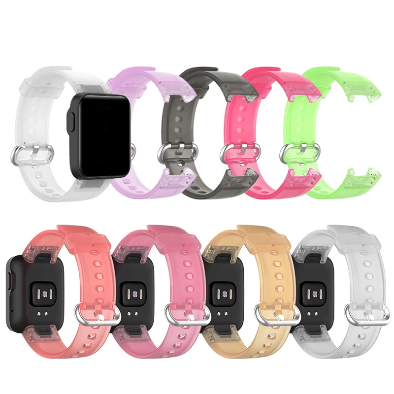 

BOORUI transparent smart watch mi band for redmi smart band strap sport mi warch lite strap for xiaomi mi watch, 8 colors