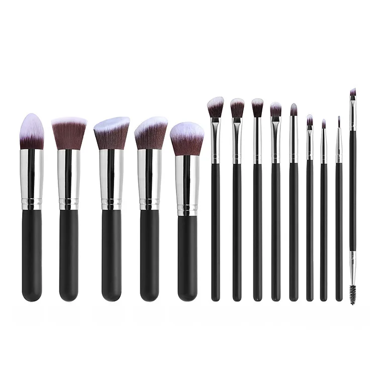 

LOW MOQ Best Seller Synthetic Hair Makeup Brushes 14pcs Private Label Makeup Brush Sets Wholesale Custom Label Make Up brushes