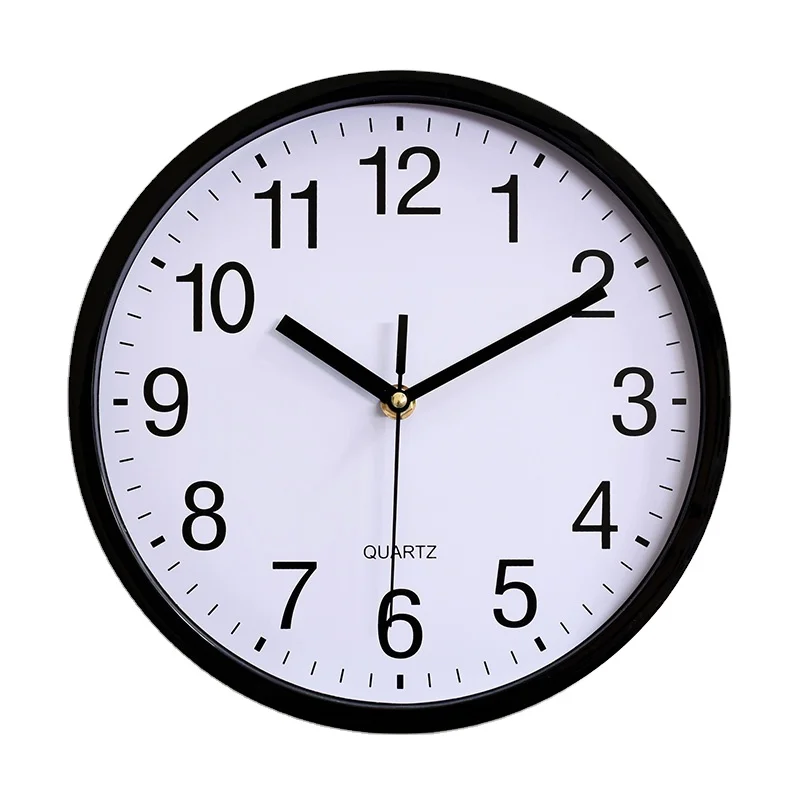 
Home Decoration Simple Round Design 10 inch Cheap Plastic Wall Clock  (60565942016)