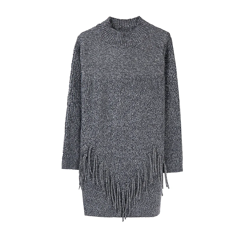 

Pure Color Ladies Sweater Fashion Casual Ladies Long Sleeve Short Hedging Knitted Women Clothing Custom Design, Gray, blue, green. red wine