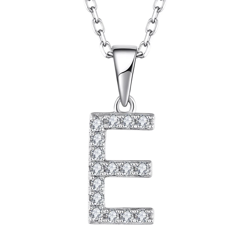 

Wholesale Iced Pendant Logo 925 CZ Charms Letter Jewelry Kid Name Plate Alphabet Personalised Diamond Initial Custom Necklace