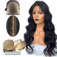 

African Women Fake Scalp Wig Body Wave Human Hair 13*6 150% Density Human Hair Wig With Baby Hair