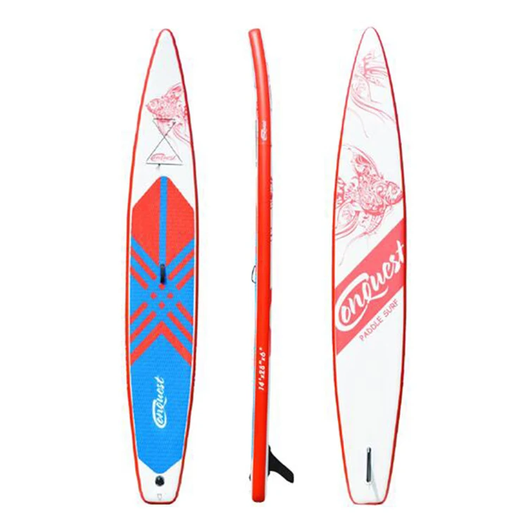 

FunFishing Wholesale new Inflatable Dropstitch Racing Surfboard 14 feet SUP Stand Up Paddle Board, Customized color