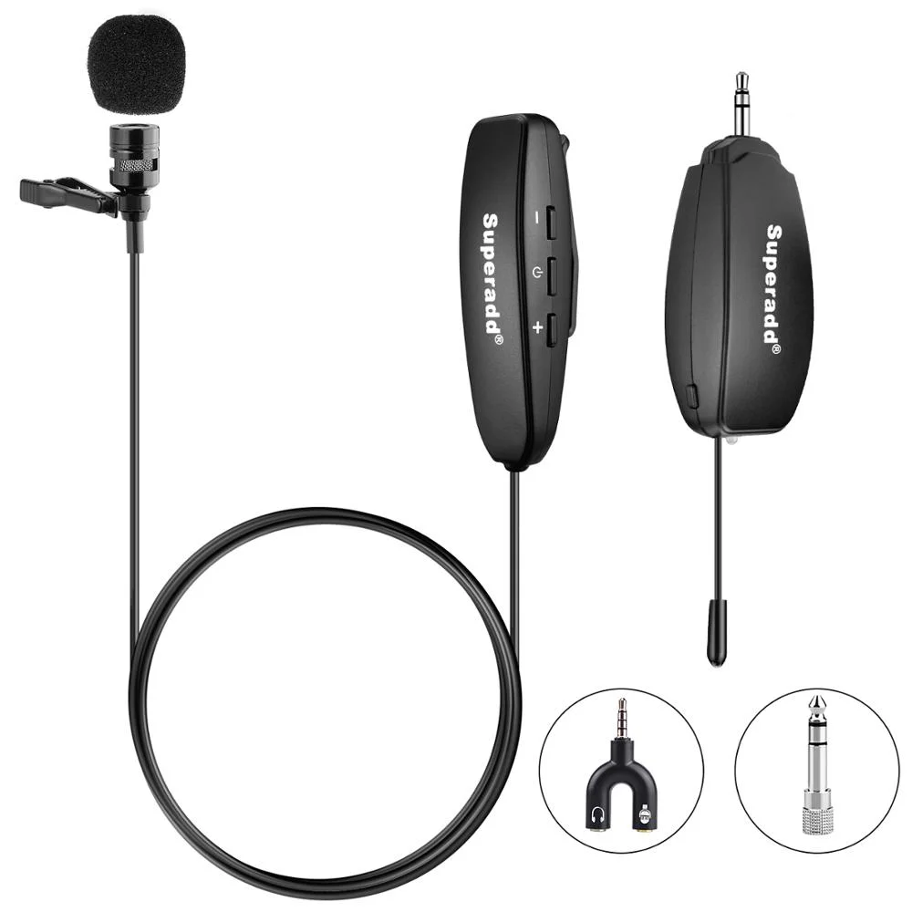 

UHF Wireless Wearable Recording Microphone USB Type C Lavalier Lapel Microphone For Mobile Phone And Camera, Black