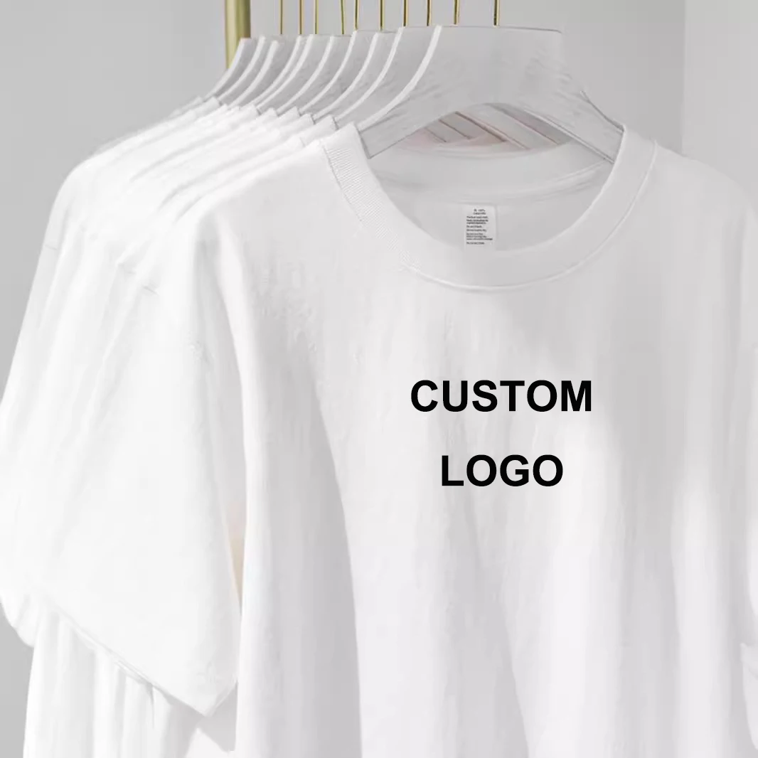 Wholesale Blank Plain t Shirt Custom Digital logo Brand Polyester Cotton Tshirt Plus Size Men T-shirt for Men Dropshipping