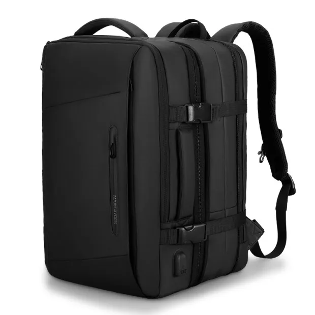 

Mark Ryden large capacity raincoat backpack travel laptop backpack bag men, Black