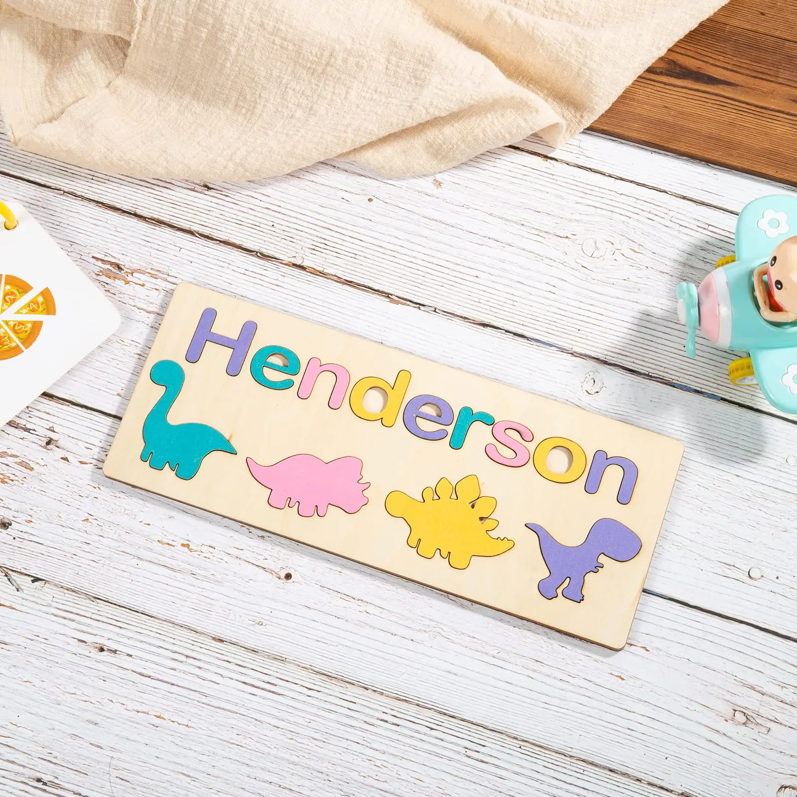 

Personalized Animal Wooden Jigsaw Puzzles Engraved Name Wooden Toys Educational Puzzles For Kids