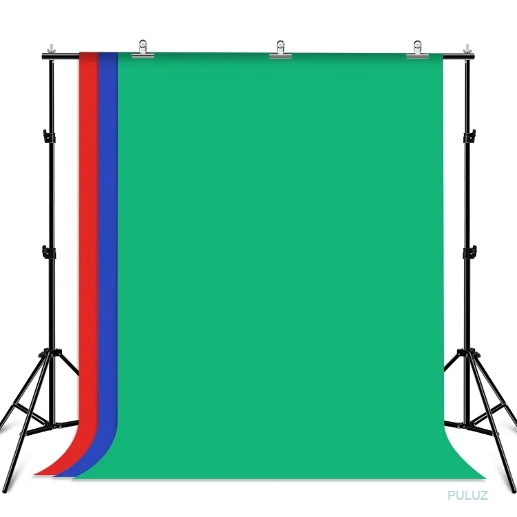 

Drop Ship Stock PULUZ 2x2m Photo Studio Background Photography Support Stand Backdrop Crossbar Bracket Kit, Red / blue / green