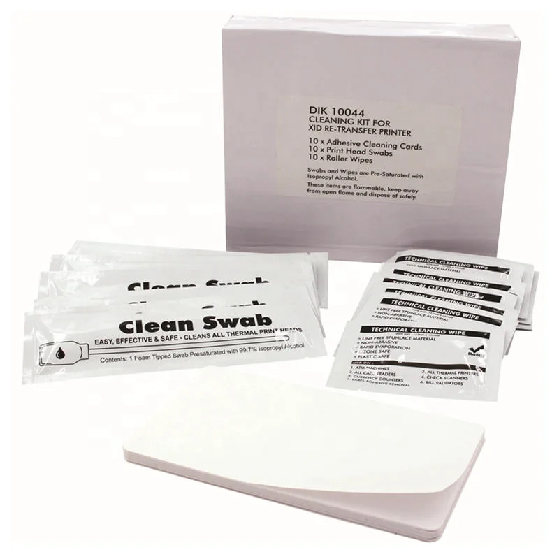 Matica DIK10044 Complete Matic Cleaning Kit-10 Cleaning Cards 10 Tissues 10 Swabs for XID Series Retransfer Printers Neutral