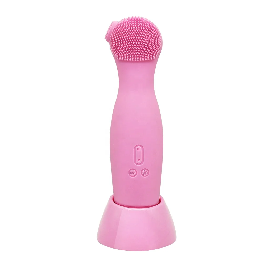 

High Quality Hot Selling New Design Skin Care Electric Silicone Face Brush Cleaner Face, Pink / rose red / blue