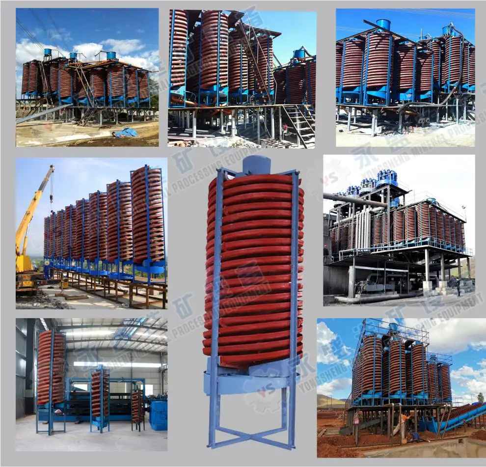 Complete Chrome Wash Plant Gravity Spiral Chute Concentrator Chromite