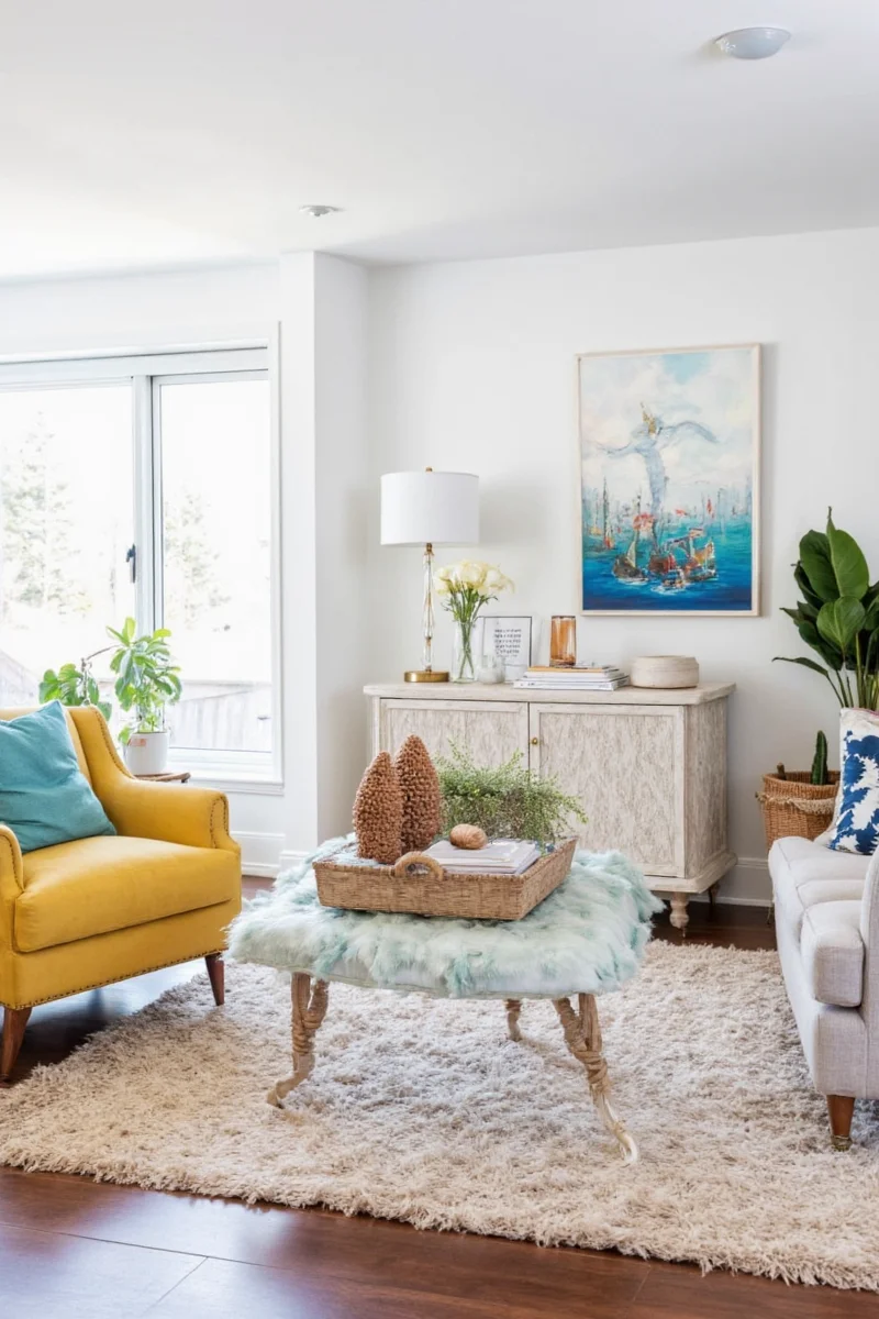Balancing chaos and style in a family living room