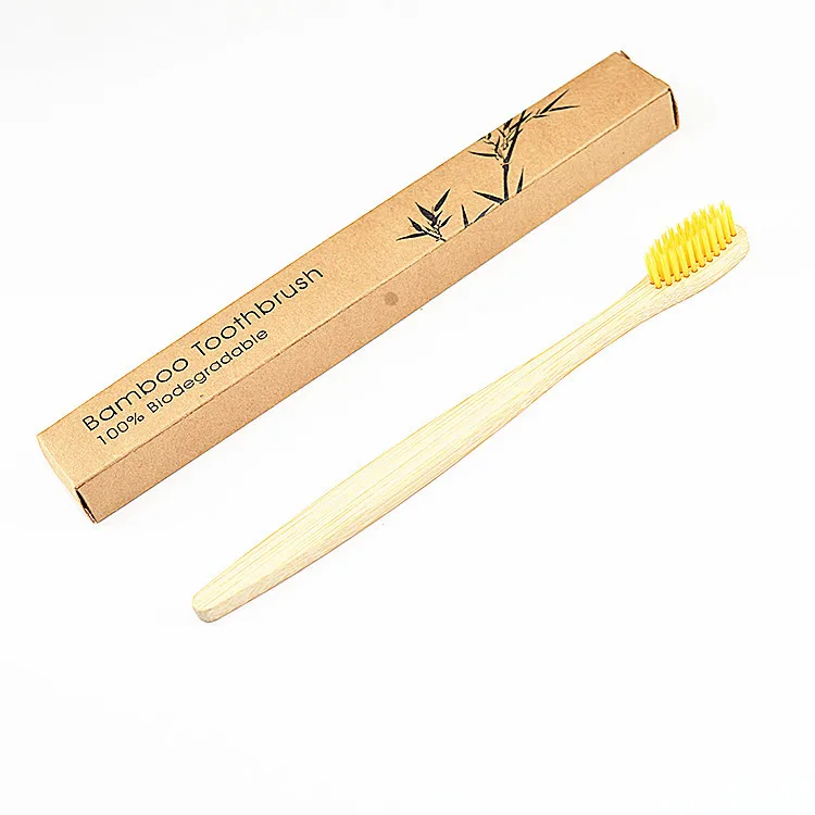 

High-quality hot sale Toothbrush organic toothbrush bamboo and natural wood environmentally friendly nylon bristles cleaning, Customized color