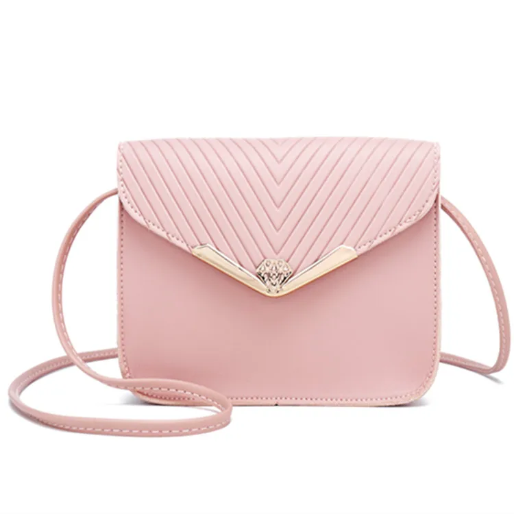 

2021 new fashion Korean version of the pu small square bag shoulder bag Messenger chest korean style sling bags, Customized color