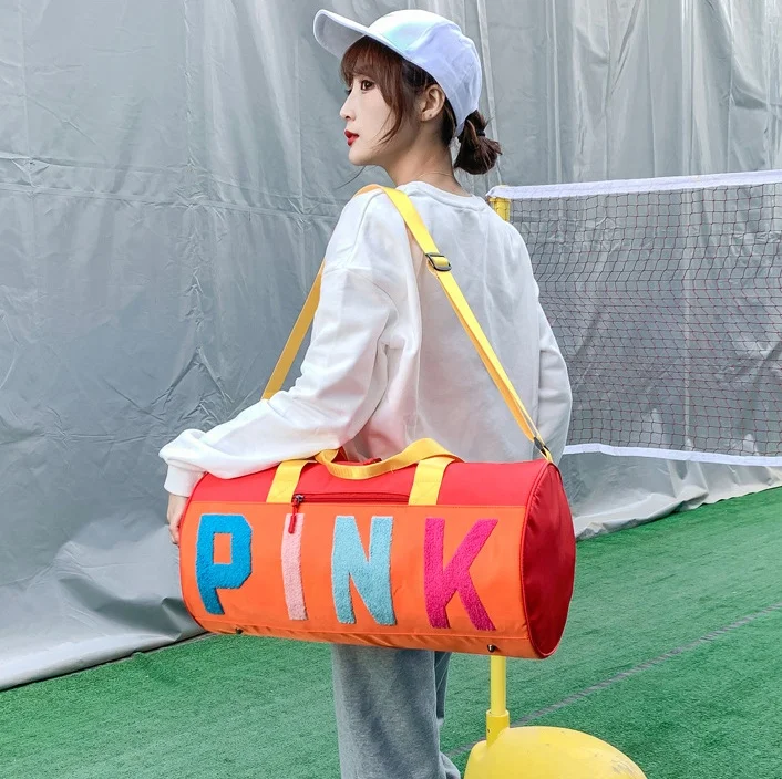 

Girls gym fitness bags customize own logo print mens duffle bagwomen sports lightweight gym fitness bag backpacks, 15 color options