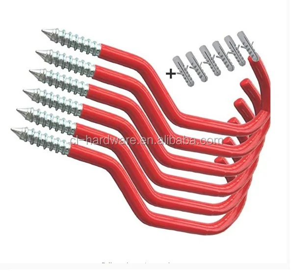 

8 Pack Heavy Duty Bike Storage Hooks Set bicycle Rack Garage Wall Mount Bike Hanger Storage System Vertical Bike storage Hook