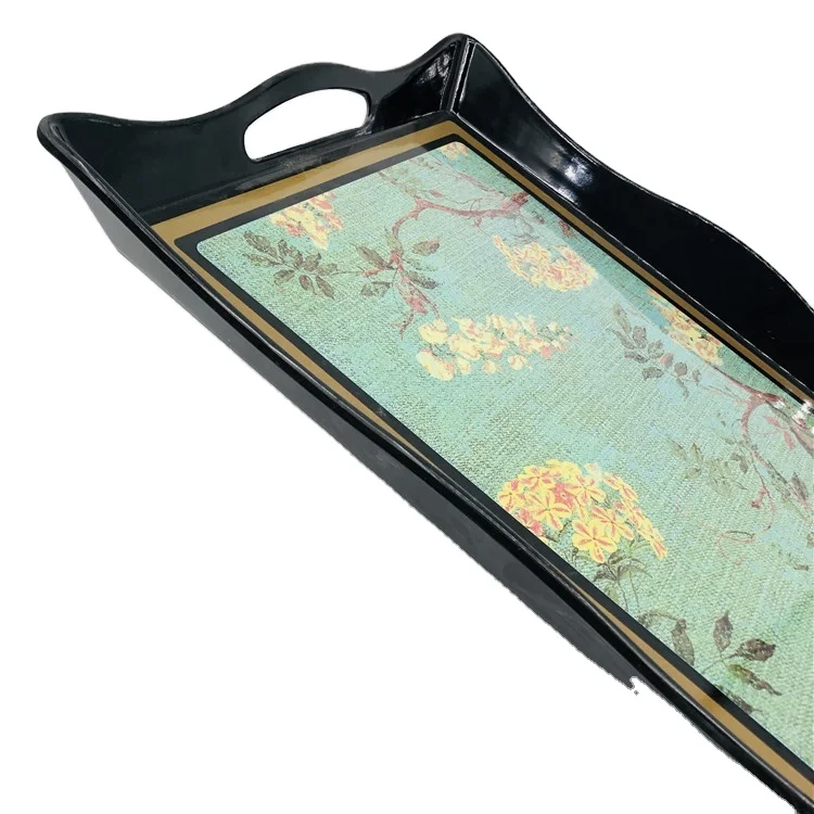 
New fashion square melamine plate plastic tray for fruit 