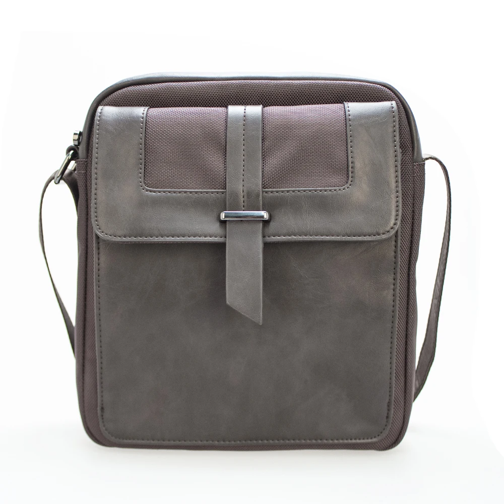 

Popular PU Leather Waterproof Crossbody Zipper Pocket Dark Brown Sling Fashionable Messenger Bags For Men 2021