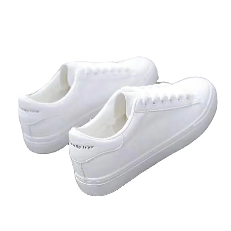 

Promotional High Quality White Rubber Heel Cheap Womens Shoes Casual Shoe