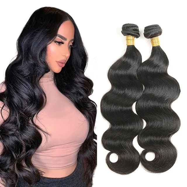 

Double drawn cuticle aligned remy Brazilian human virgin weave hair extensions vendors body wave bundles with closure