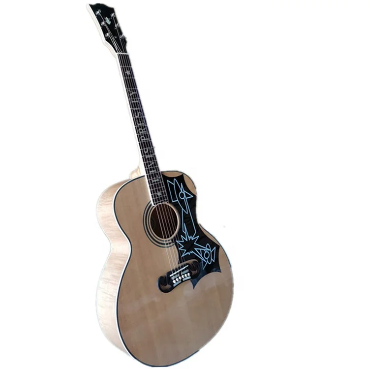 

Huiyuan 43 inch 6 String Hollow Body Acoustic guitar with Flame Maple Back/side,Accept OEM