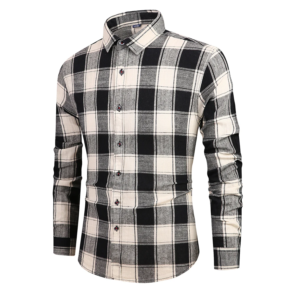 

China manufacturer OEM your own tag mens flannel plaid shirts, Customized