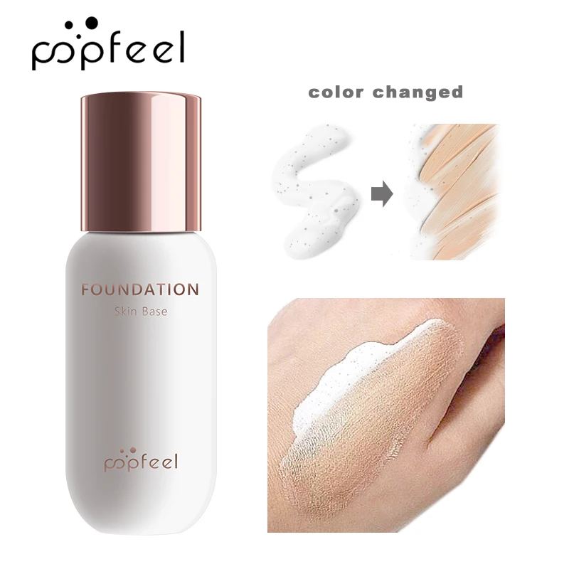 

Magical Face Foundation Goat Milk Revitalizing Full Coverage Pro Makeup Base Brighten Skin Tone Concealer Foundation, Color changed