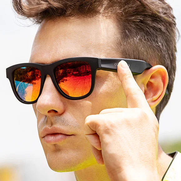 

2021 Newest Sport UV 400 Polarized Sunglasses Smart Bone Conduction Headset Glasses for man and women, Custom color