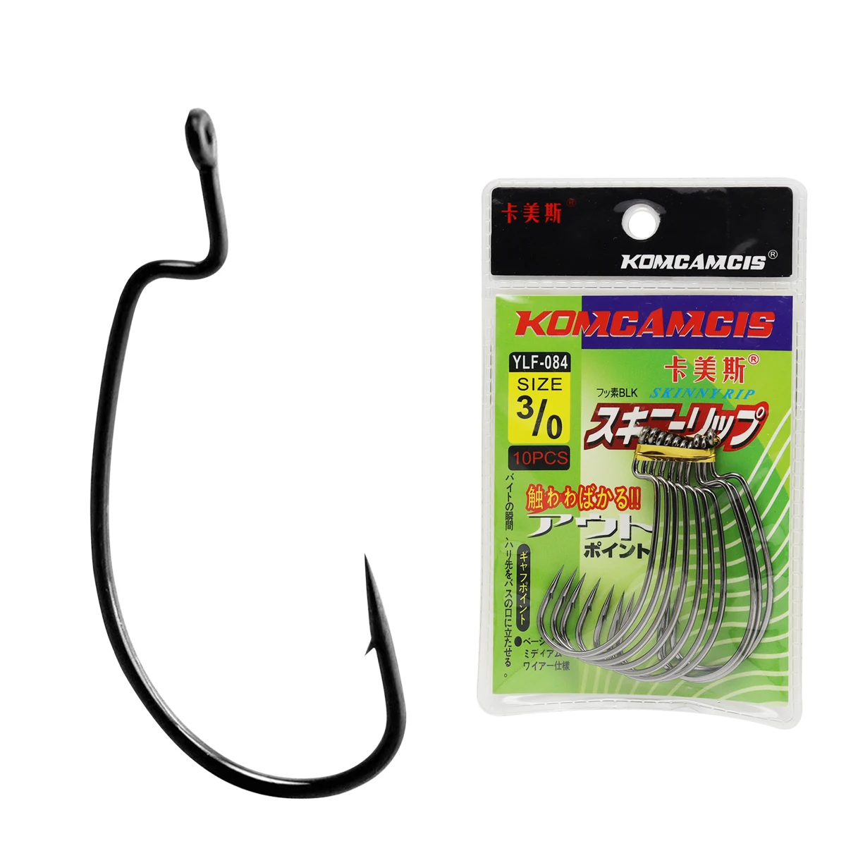 

KOMCAMCIS Strong High carbon steel Octopus Hook Soft Lures Offset Saltwater Fishing Hook