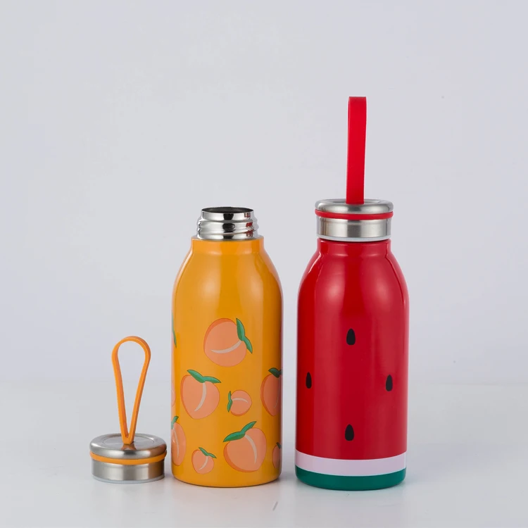 400ml Cartoon Printing Insulated Vacuum Stainless Steel Water Bottle For Kids