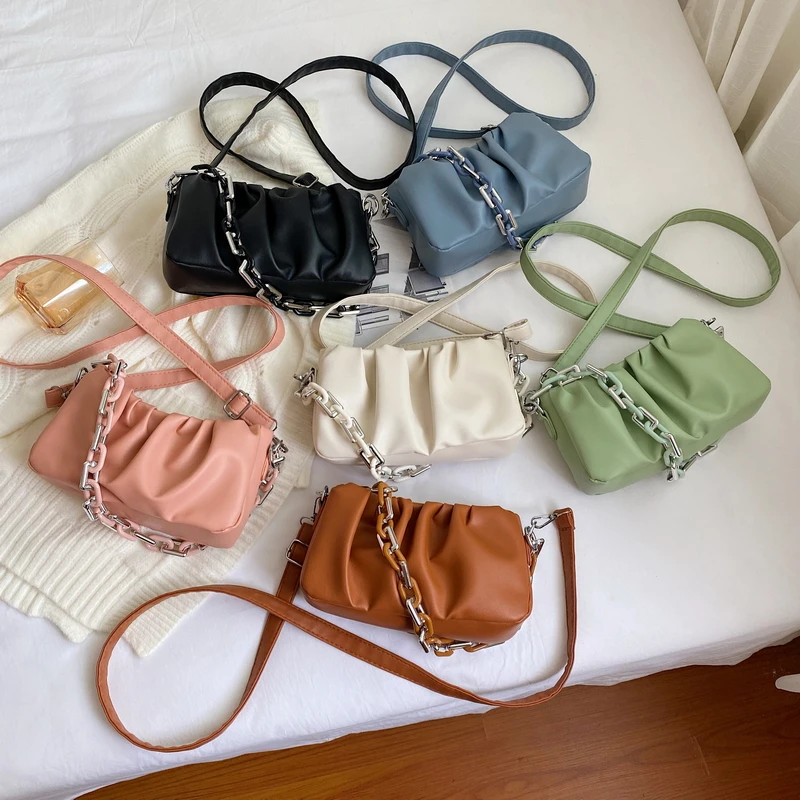 

Newest Purses And Handbags Girls Designer Women Famous Brands Cloud Chain Clutch Bag, 6 colors