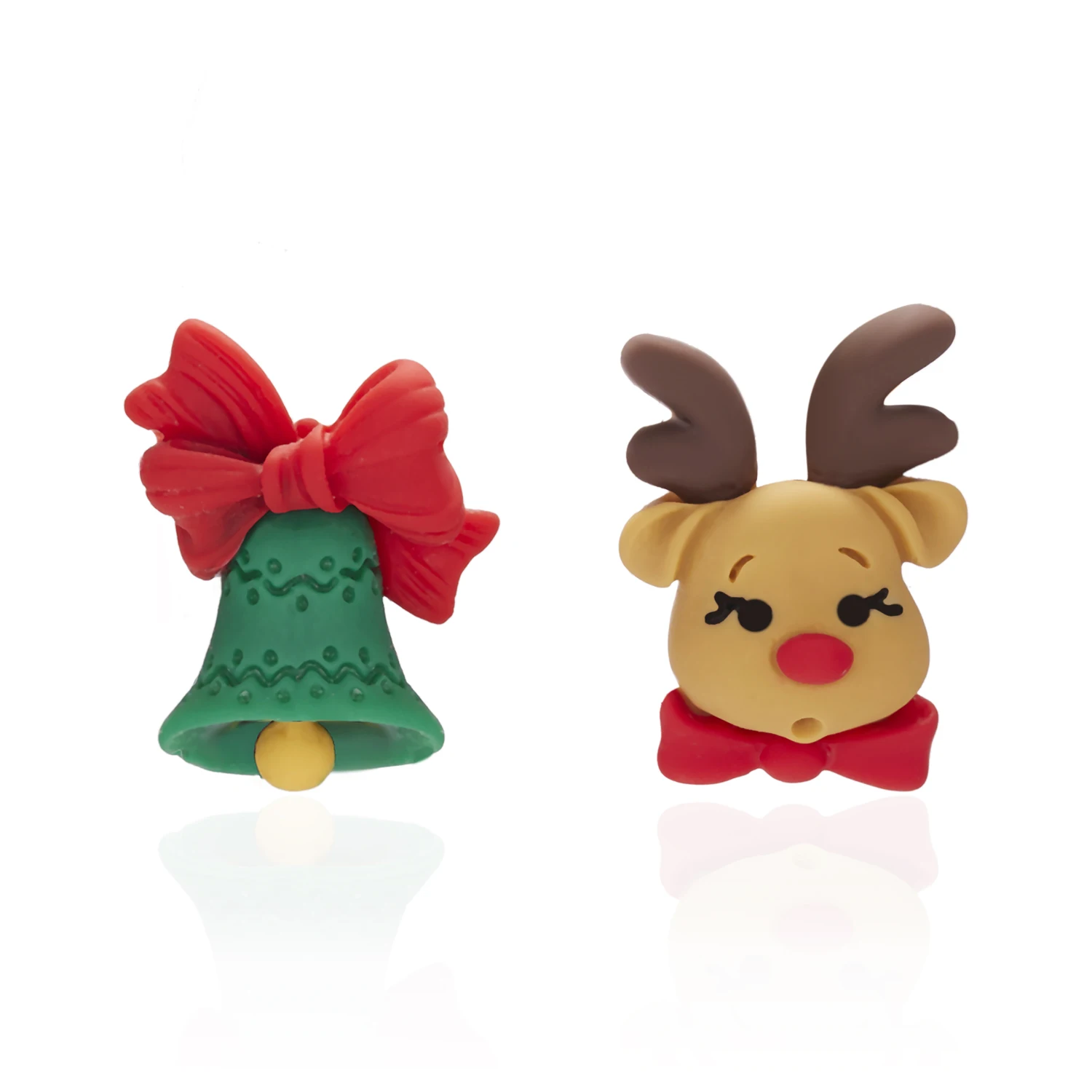 

Christmas Elk Flower Santa Claus Snowman Earrings Cute Fashion Stud Earring for Christmas Day Accessory
